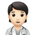 🧑🏻‍⚕️ health worker: light skin tone display on Apple